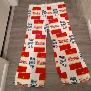 Vintage 1970's RARE Pop Art Winston Cigarettes Fancy Pants Size L